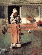 Winslow Homer Sick chicken oil